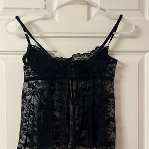 Black Lace Camisole Top